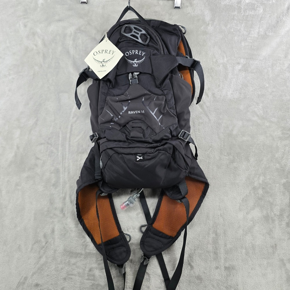 Osprey Raven 14 Backpack Women O/S Black Hydration Pack Mountain Bike Tool Pouch
